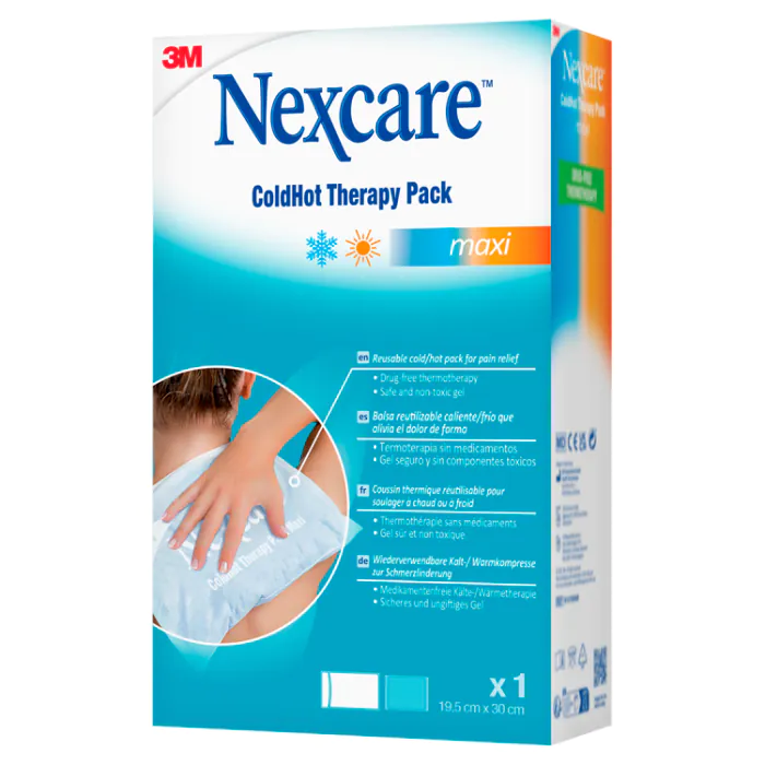 Nexcare ColdHot Therapy Pack Maxi, herbruikbaar koud- en warm gelpak, 19,5 x 30 cm