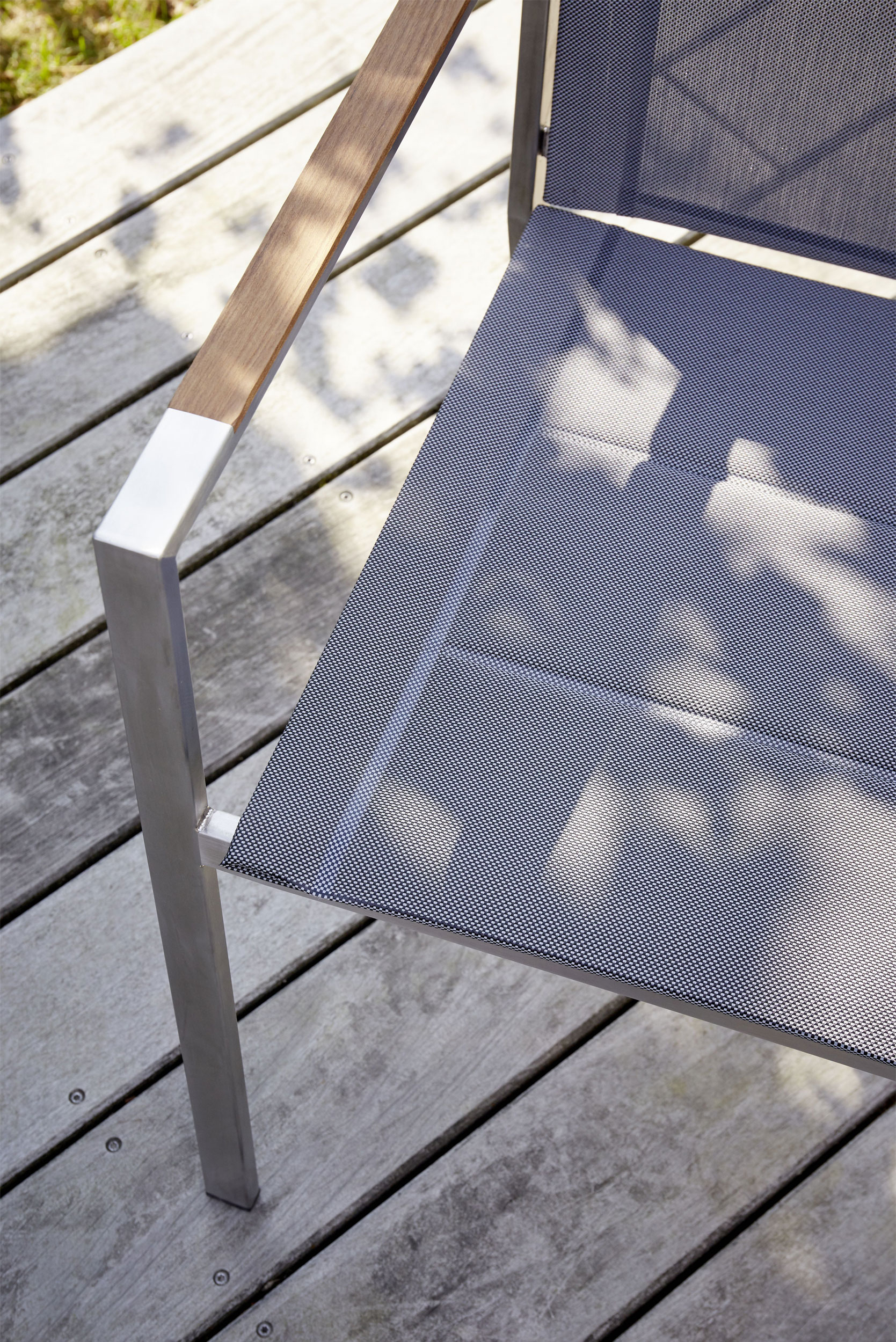OUTDOORGartenstuhl Edelstahl/Teak