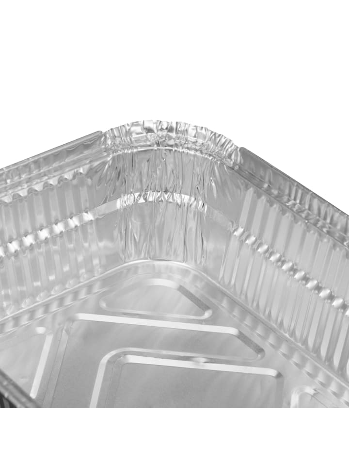 relaxdays 100 x Aluschalen in Silber - (B)18,5 x (H)4,5 x (T)13 cm günstig kaufen onesize