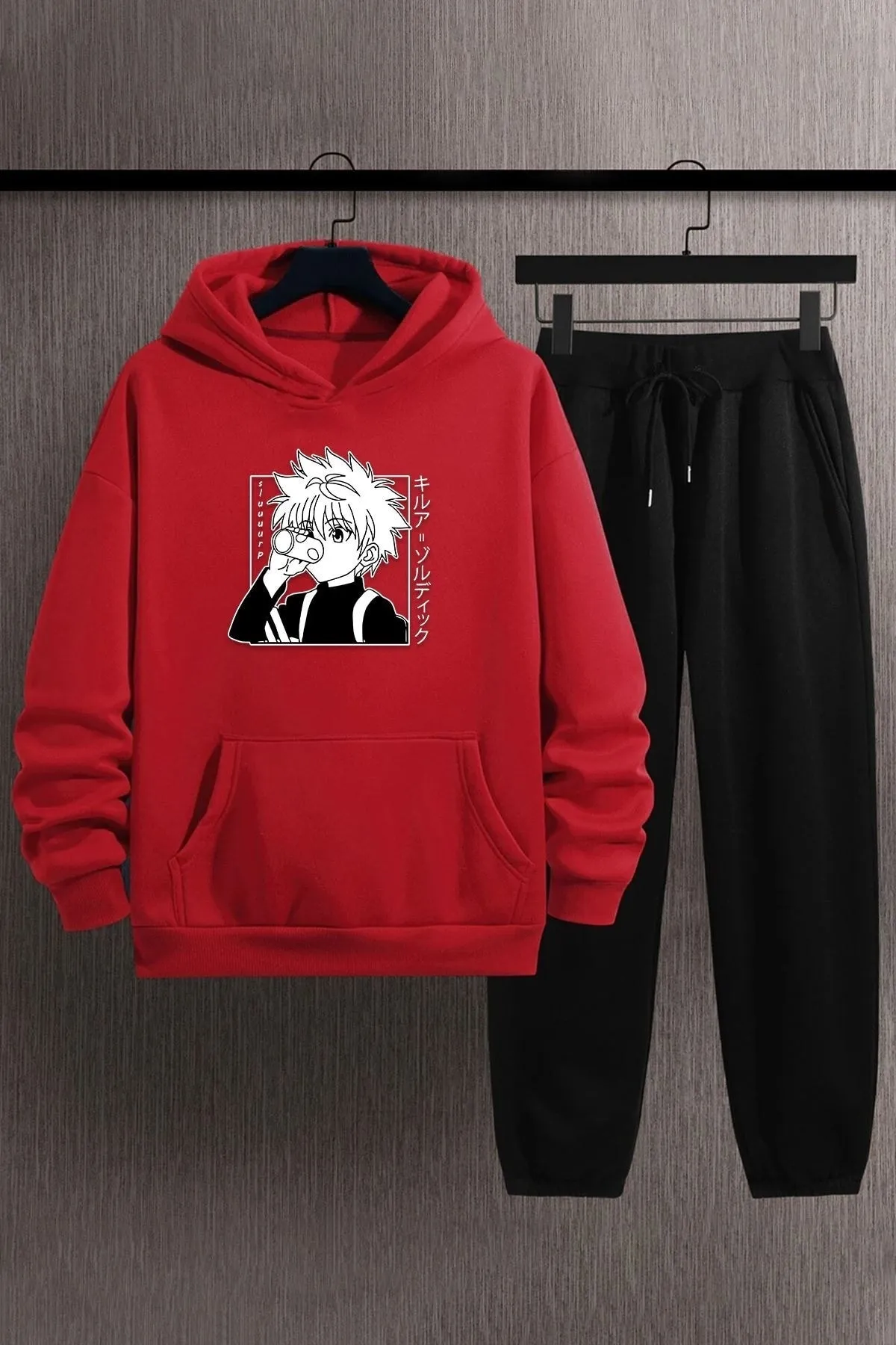 uyguntarz  Bedrucktes Unisex-Trainingsanzugset „Killua Zoldyck“.