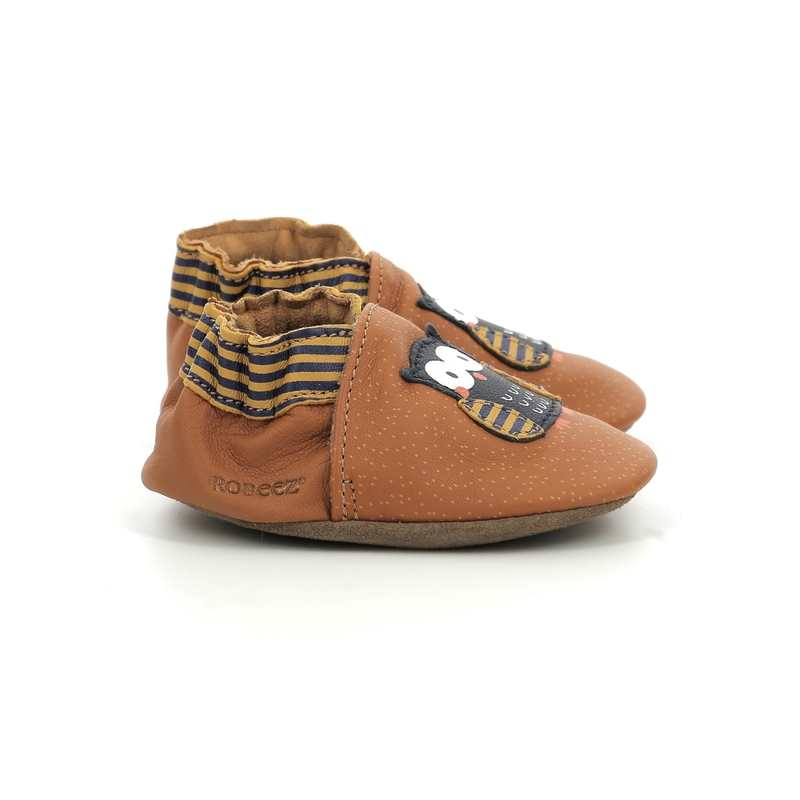 Chaussons cuir tannage vegetal Hibou Choux