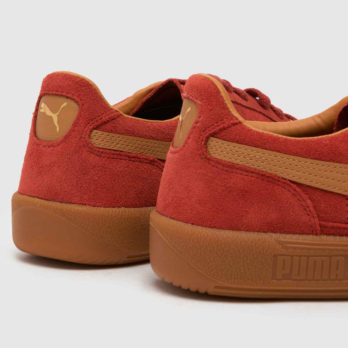 PUMA Palermo-sneakers i beige och brunt