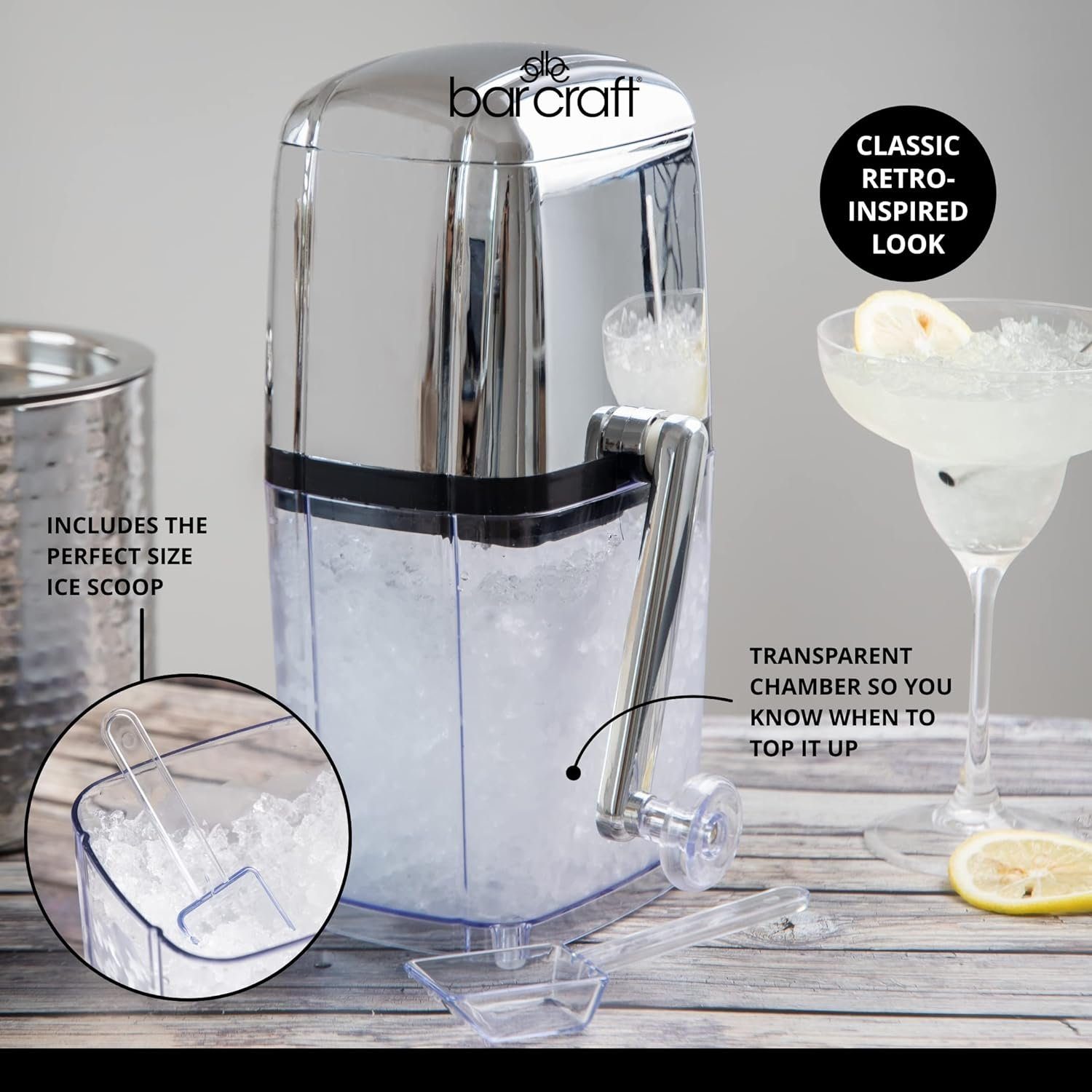 Kitchencraft Eiscrusher Eiswürfel Zerkleinerer Eis Ice Crusher manuell KitchenCraft BarCraft