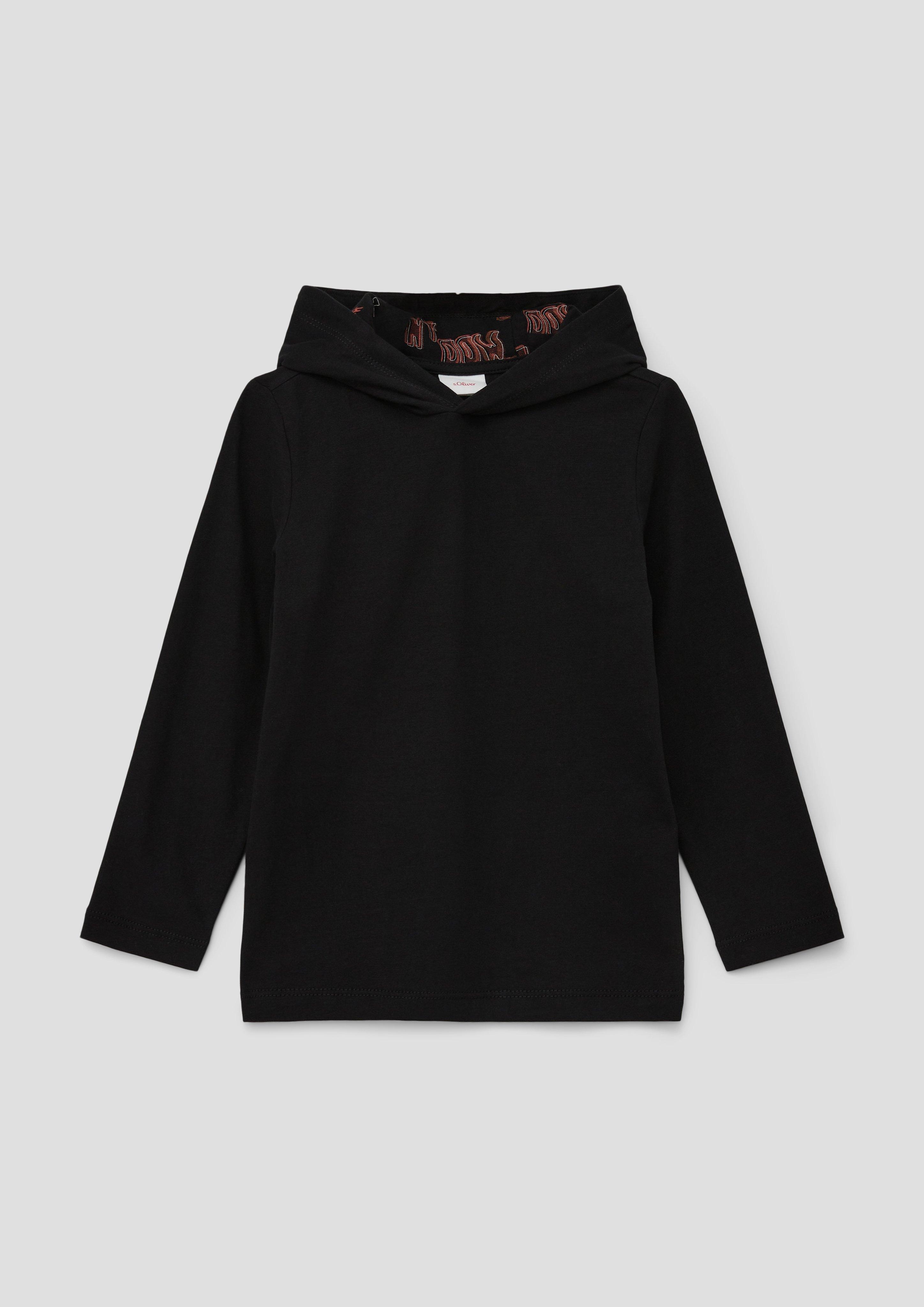 Longsleeve mit gefütterter Kapuze  2137503-9999