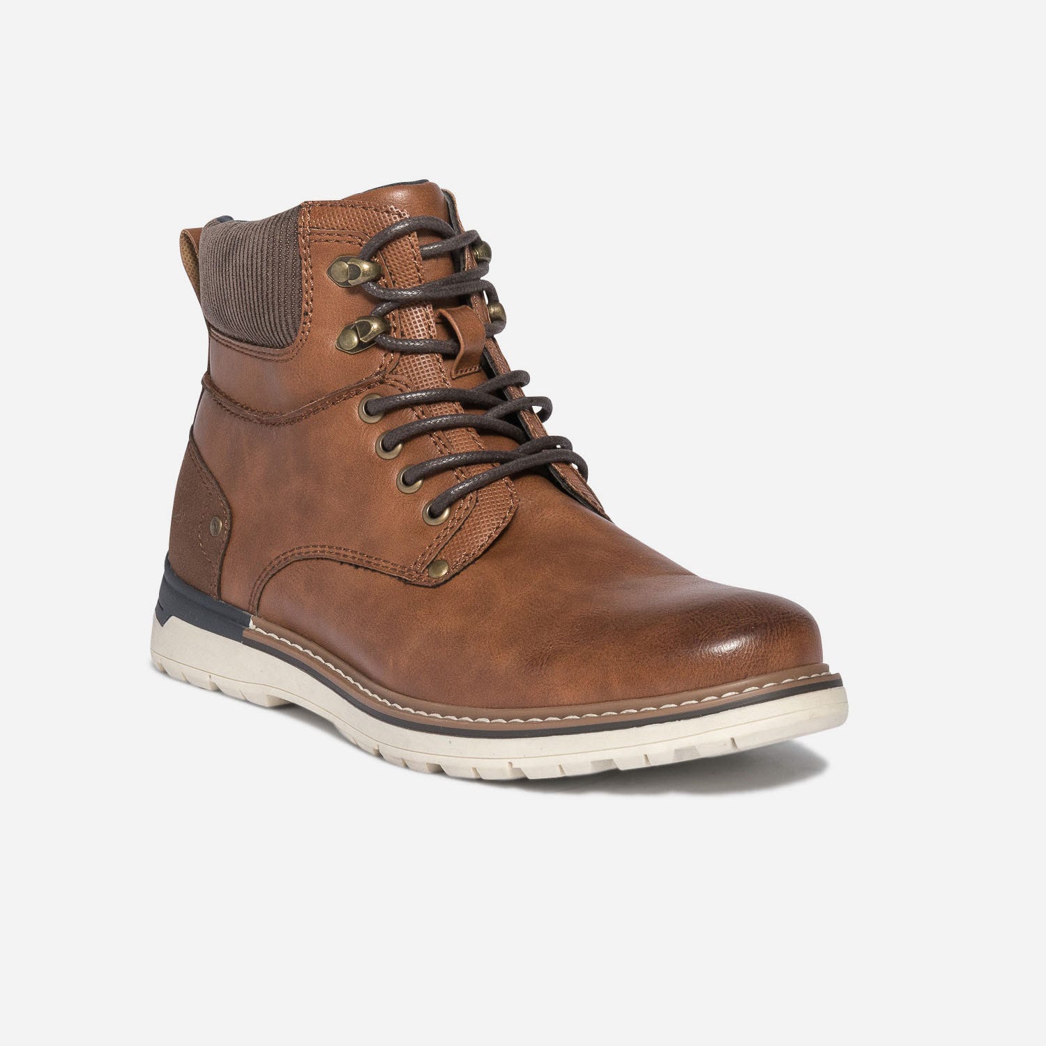 Boots à lacet cognac sur semelle sport