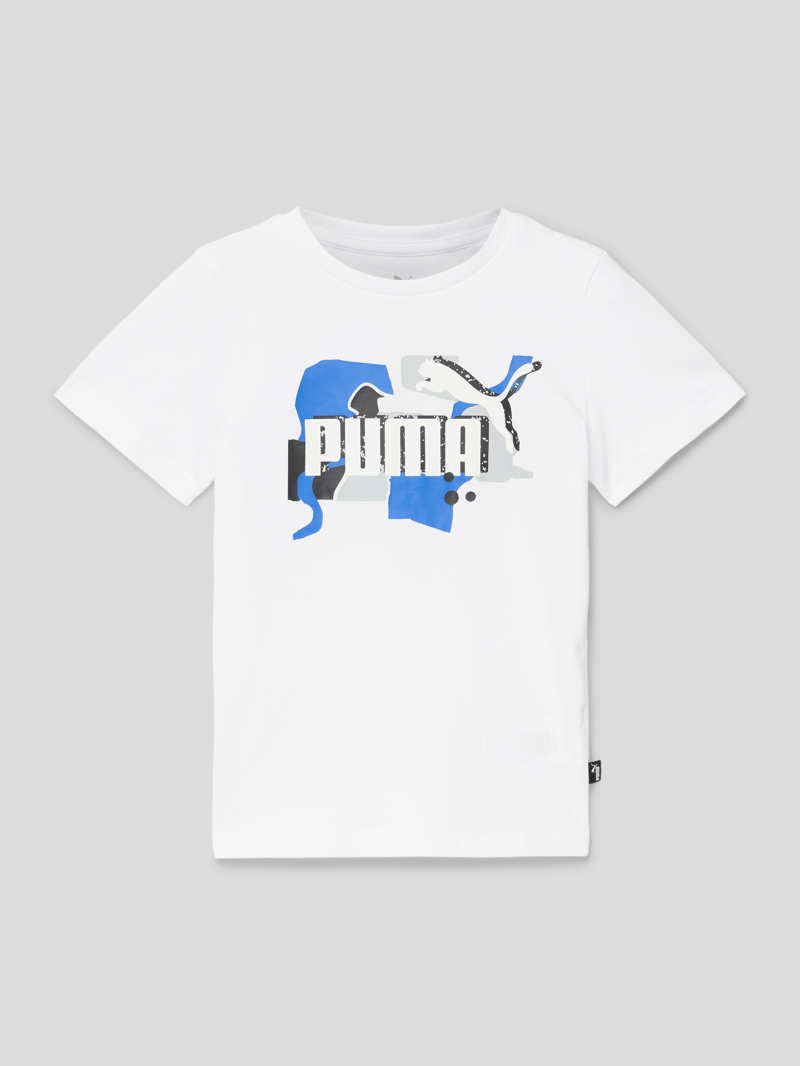 T-Shirt mit Label-Print Modell 'ESS+ STREET ART AOP Tee B' in weiß