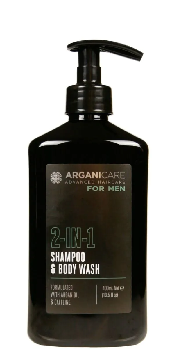Arganicare vyrų 2in1 šampūnas ir kūno prausiklis