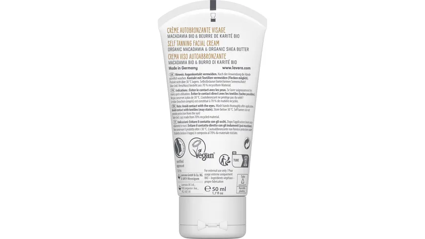 lavera Selbstbräunungscreme Gesicht 50 ml