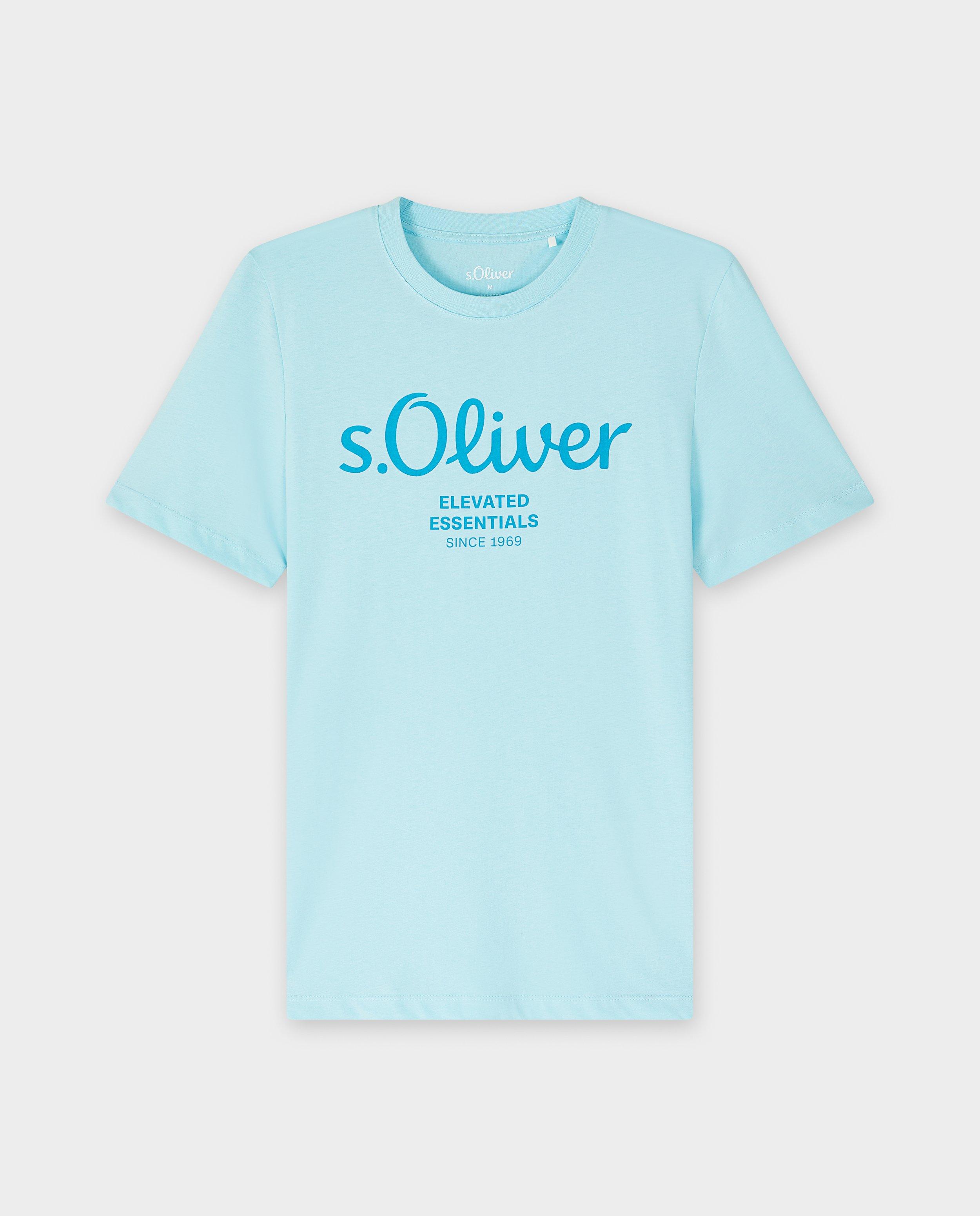 S. Oliver világoskék feliratos póló
