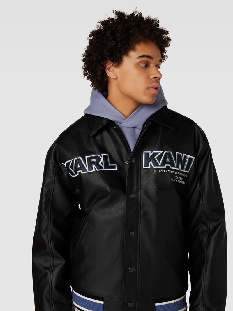 Jacke in Leder-Optik in black