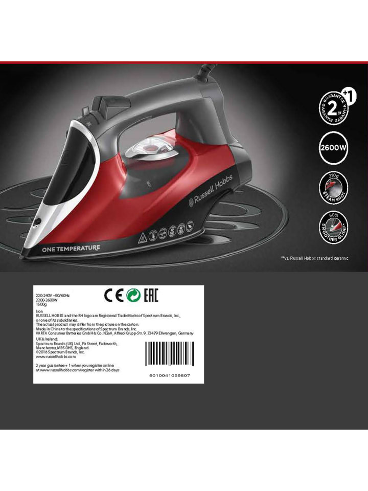Russell Hobbs Russell Hobbs Bügeleisen One Temperature in Rot günstig kaufen onesize