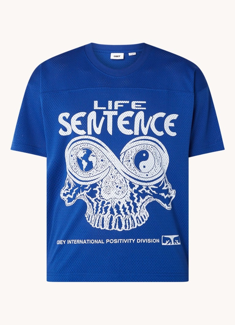 Obey Bigwig Otium T-shirt with mesh details and front and back print