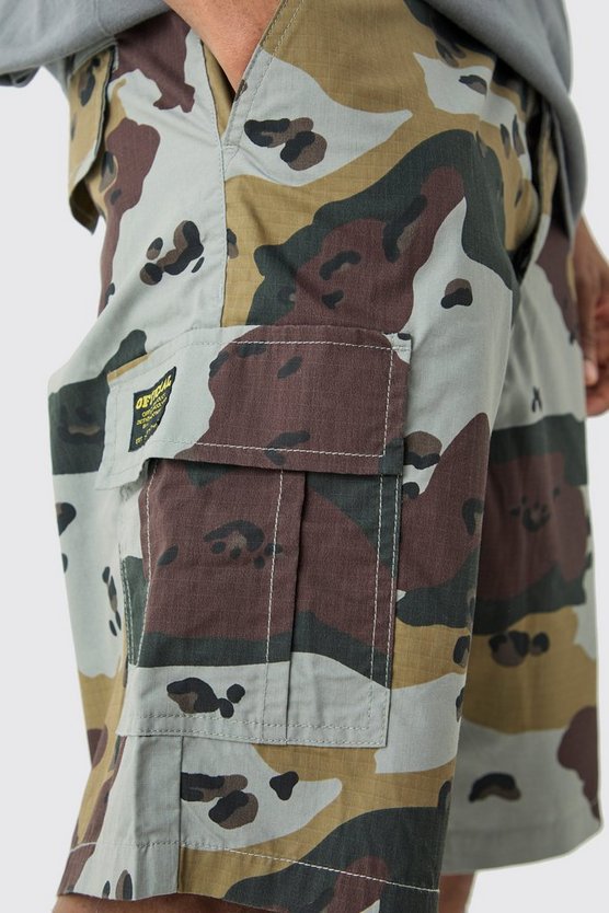 Tall Camouflage Twill Cargo-Shorts