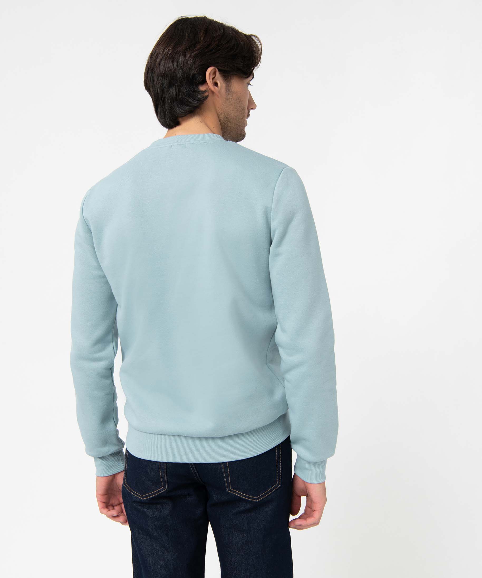 Sweat homme avec intérieur molletonné bleu | GEMO