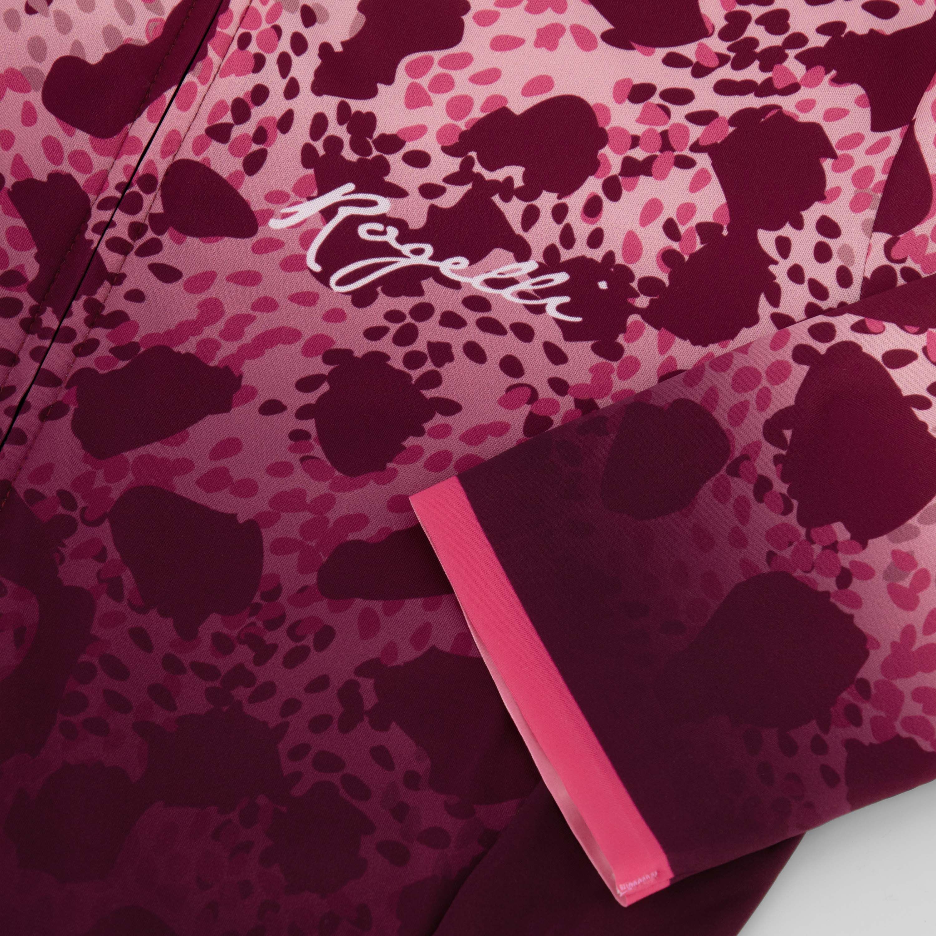 Rogelli Animal Bordeaux/Rosa Damen Radtrikot Kurzarm