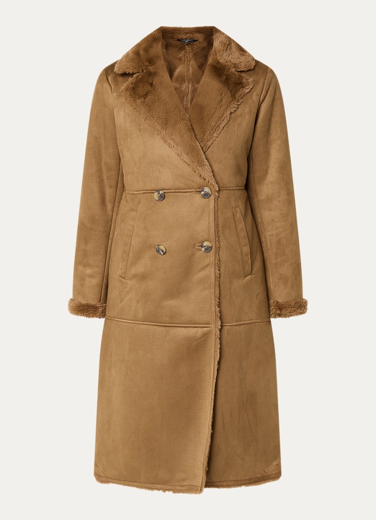 Palton Ralph Lauren din piele întoarsă artificială cu două nasturi
