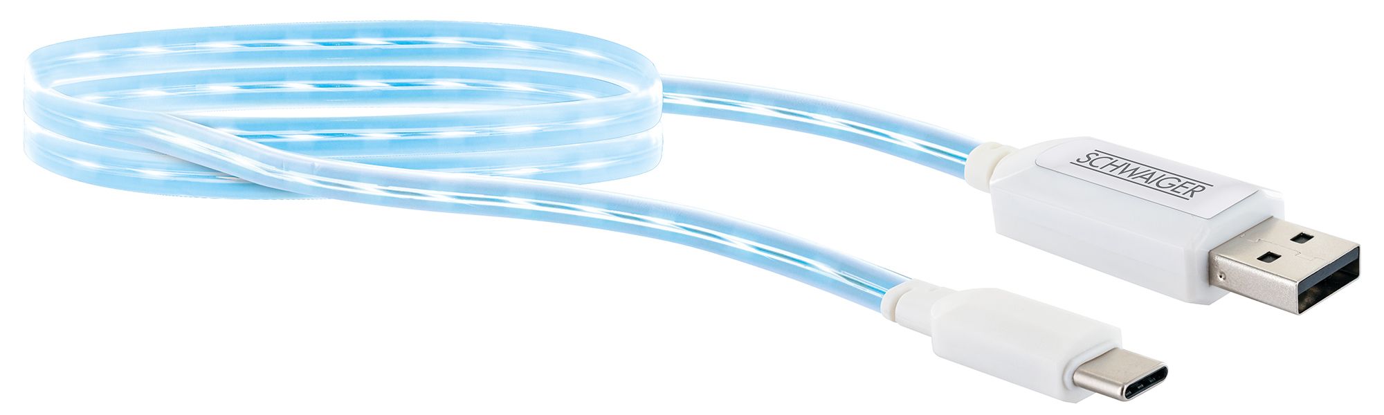 Schwaiger Beleuchteter USB Type C Ladekabel