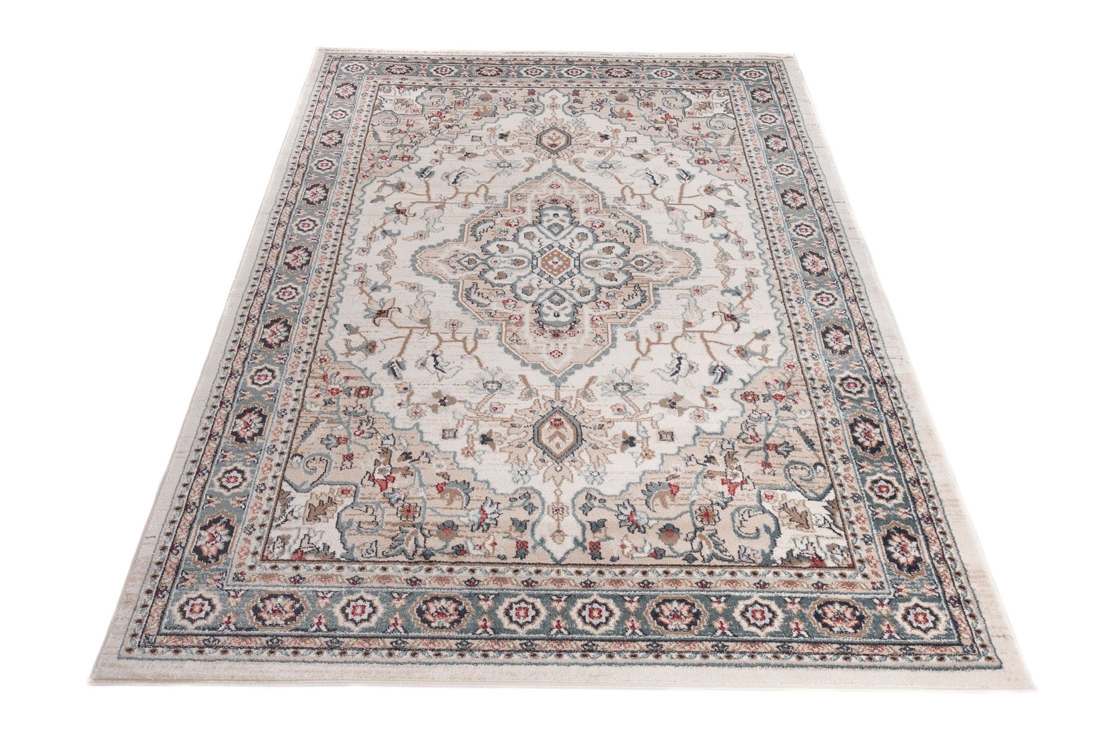 Orientteppich Oriente Teppich - Traditioneller Teppich Orient Beige, Mazovia, 60 x 100 cm, Geeignet für Fußbodenheizung, Pflegeleicht, Wohnzimmerteppich