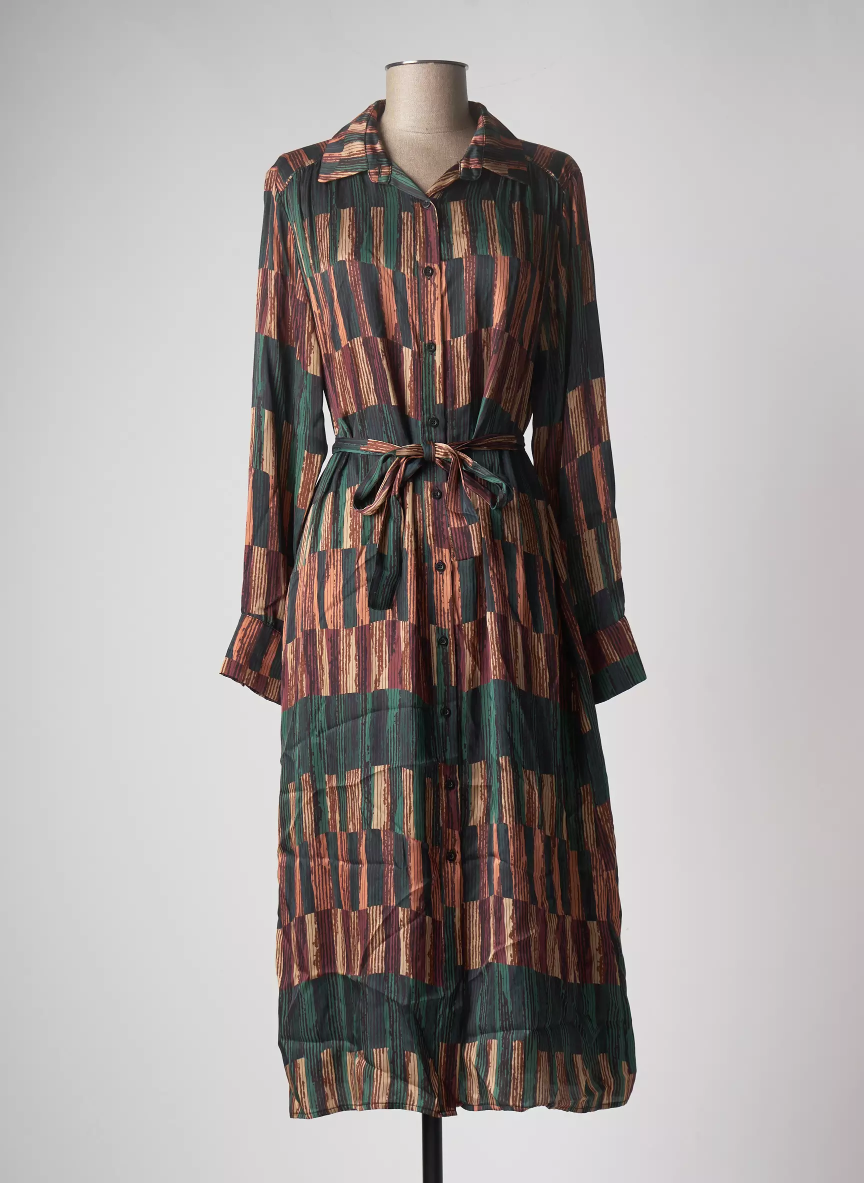 Lauren Vidal Robes Mi Longues Femme couleur vert