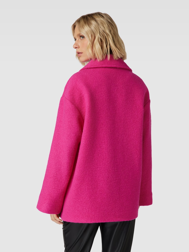 Wolljacke mit Reverskragen in rosa