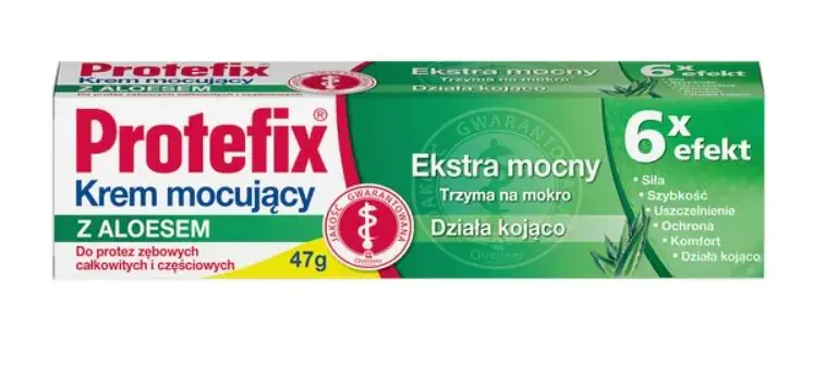„Protefix Extra“ dantų protezų klijavimo kremas su alaviju