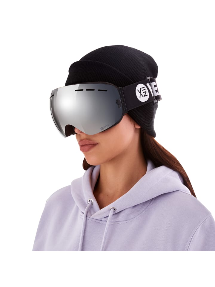 YEAZ XTRM-SUMMIT Ski- Snowboardbrille ohne Rahmen silber verspiegelt in silber günstig kaufen onesize