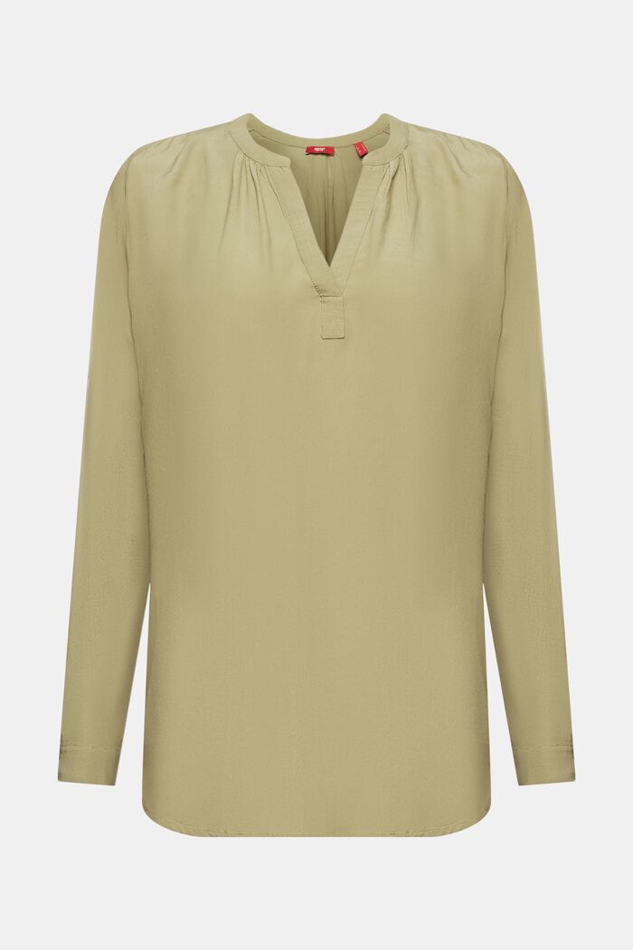 Basic-Bluse mit V-Ausschnitt