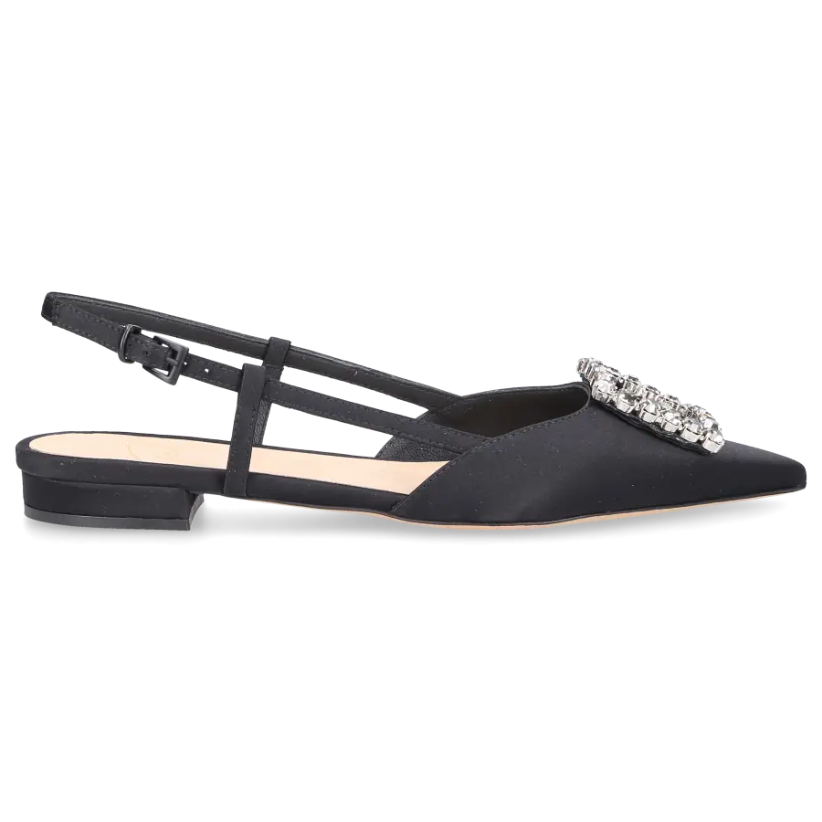Roberto Festa - Sling-Ballerinas LAVANDA Satin - schwarz