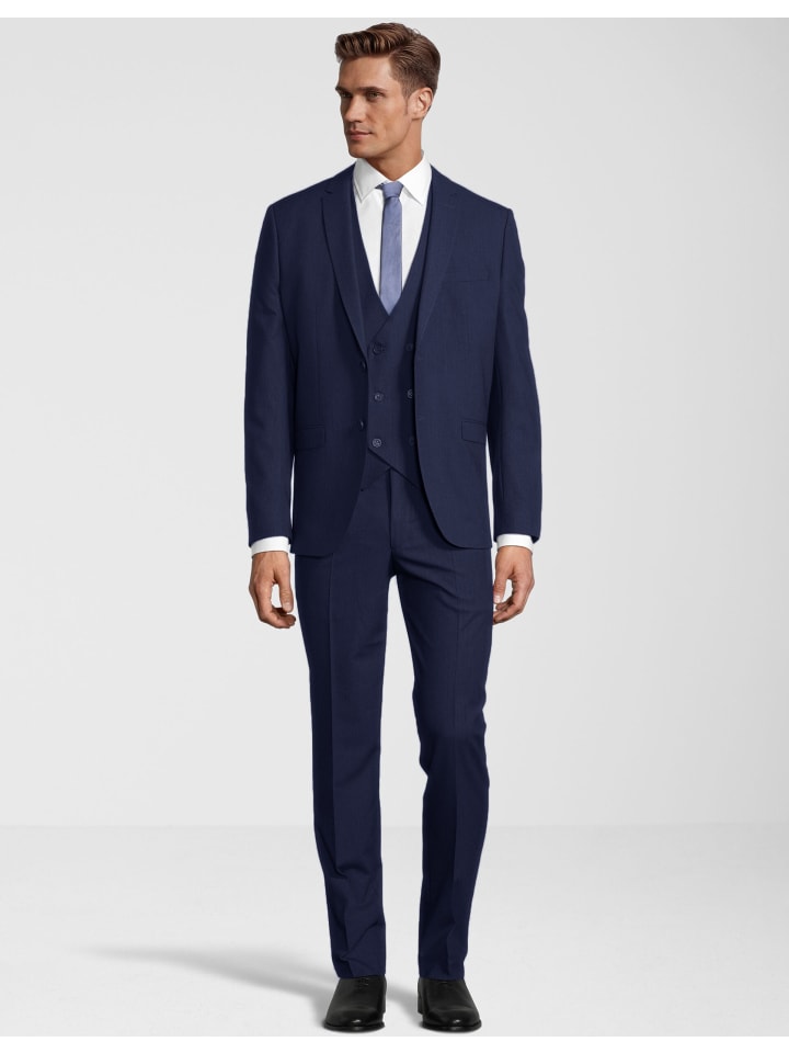 Steffen Klein Anzug Slim-Fit in blau günstig kaufen