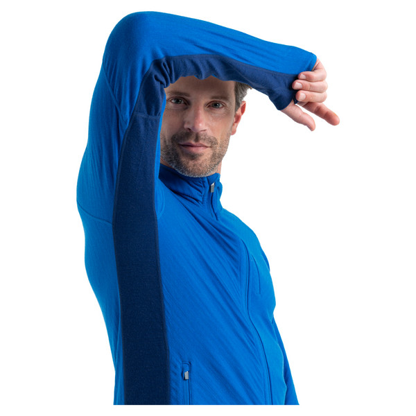 M DESCENDER LS ZIP HOOD Herren - Wolljacke