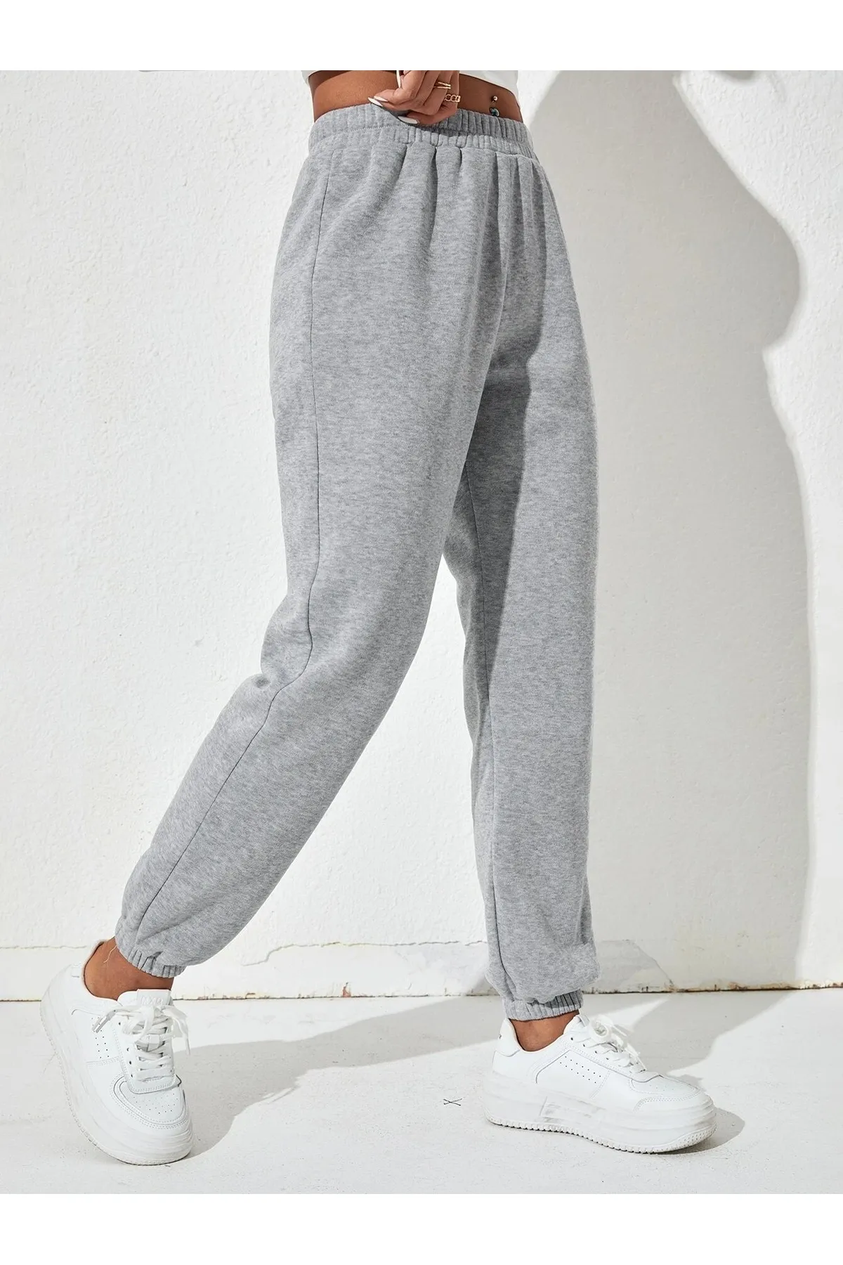 Know  Graue Damen-Jogginghose mit Gummibeinen