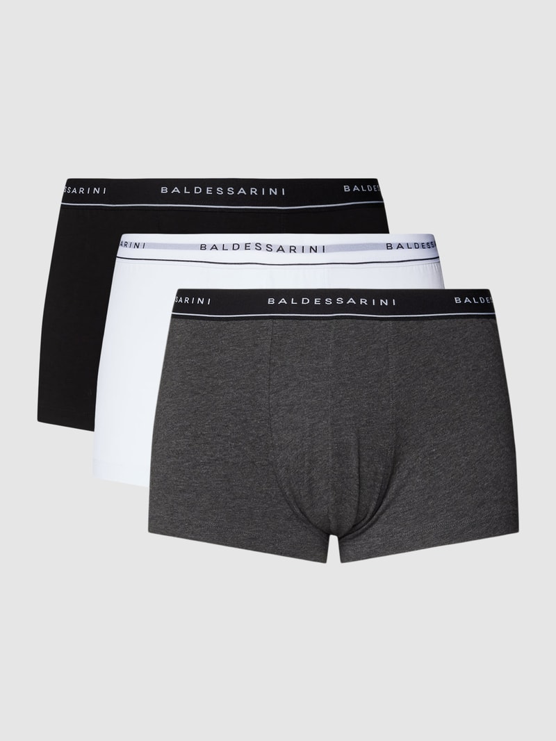 Pants mit Trunks mit Logo-Bund im 3er-PackBund in dunkelgrau meliert