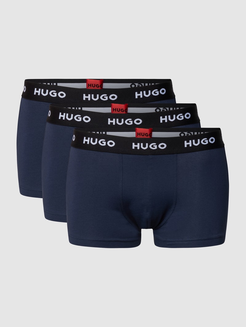 Trunks mit Label-Details im 3er-Pack in dunkelblau