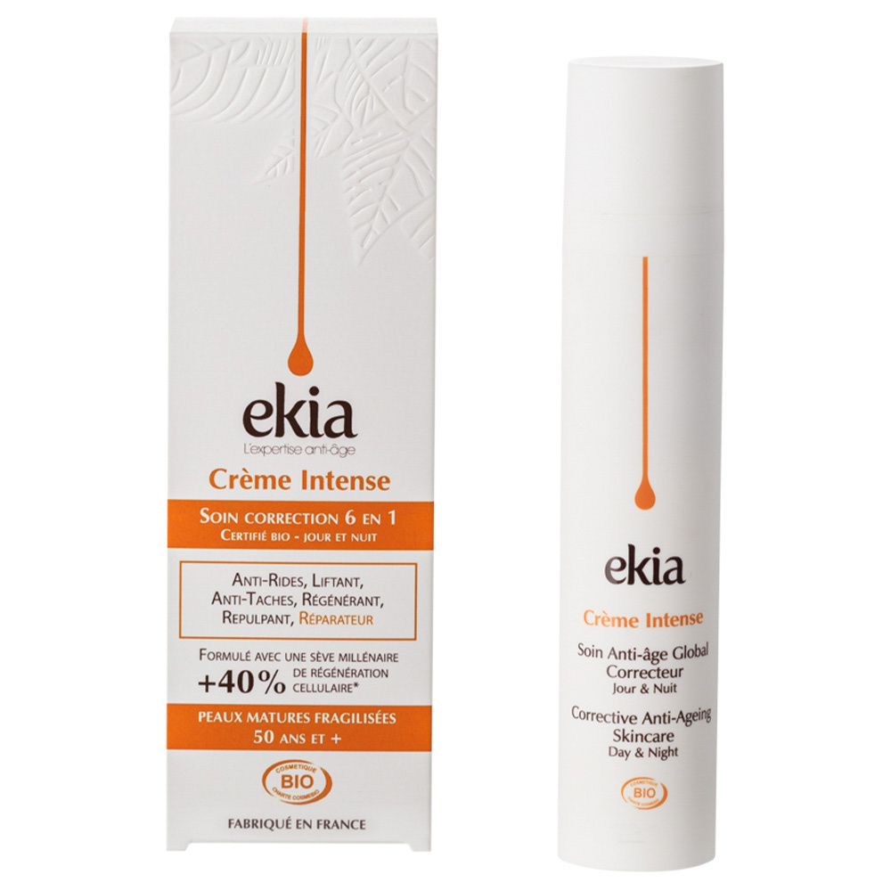 ekia Crème Intense Crème correction 6 en 1 -Anti-âge global - Certifiée bio