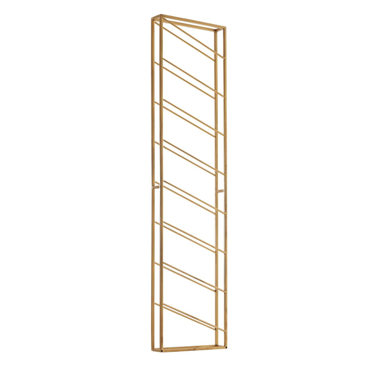 Skyport WOHNLING Weinregal Wand Gold 36x150x8 cm Flaschenregal Metall Regal Wein Groß