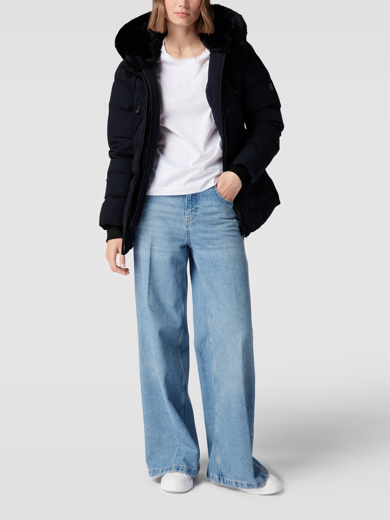 Funktionsjacke mit abnehmbarer Kapuze Modell 'Mayfair' in marineblau