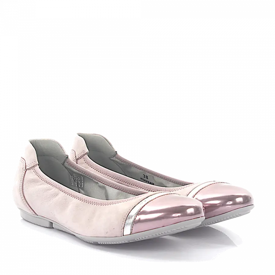 Hogan - Ballerinas WRAP 144 Veloursleder rosa Lackleder rosa - pink
