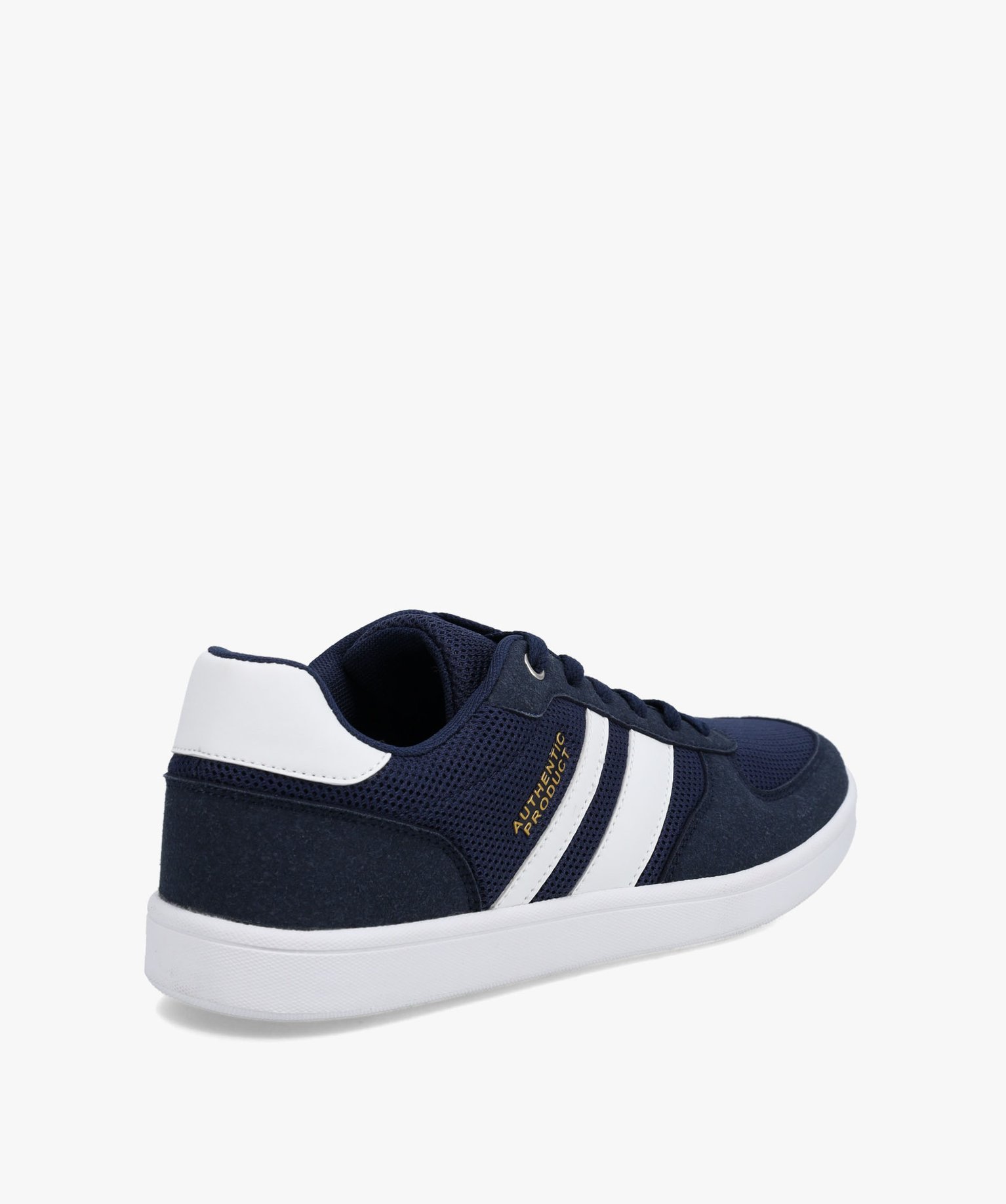 Baskets homme style casual bicolores à lacets marine | GEMO
