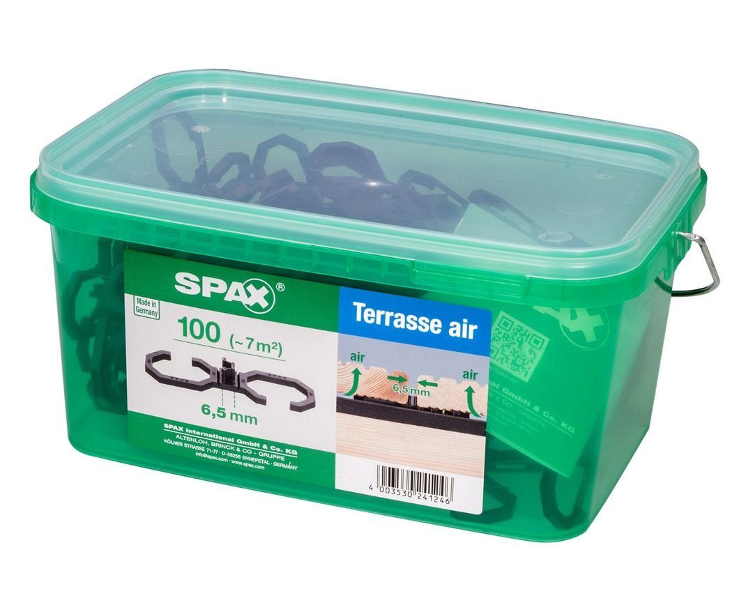 SPAX Terrassendielen Spax Air-Belüftung 9 x 2,8 x 0,4 cm 100 Stück 6,5