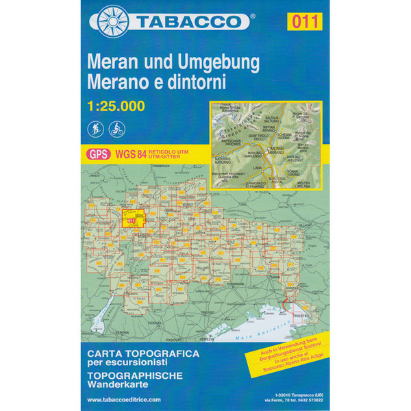 TABACCO 011 MERAN UND UMGEBUNG - Wanderkarte