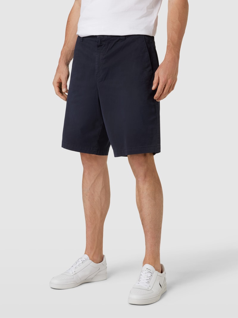 Bermudas mit französischen Eingrifftaschen Modell 'Selian' in marineblau meliert