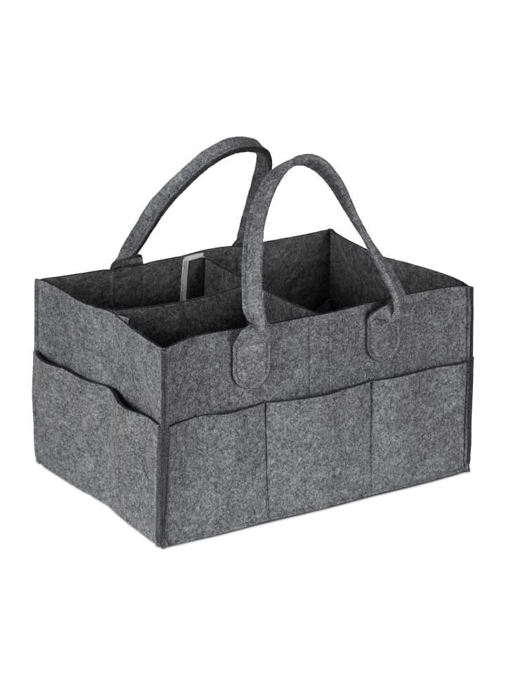 relaxdays Baby-Windel-Caddy in Dunkelgrau günstig kaufen onesize