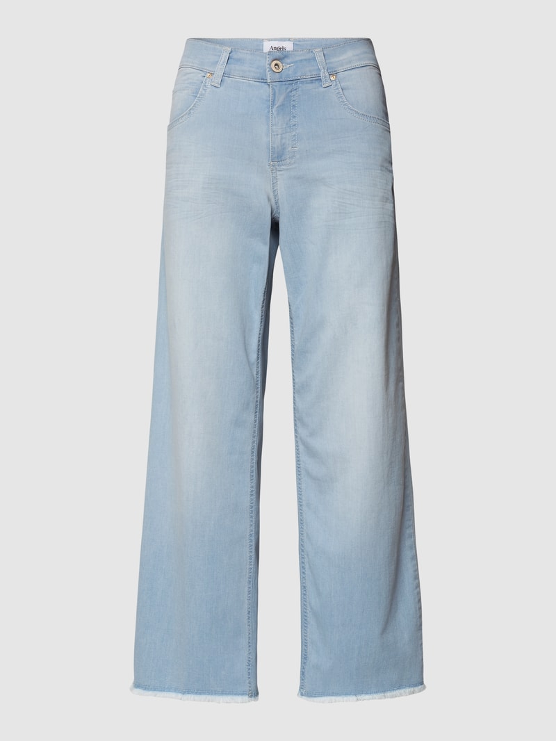 Jeans im 5-Pocket-Design Modell 'LINN FRINGE' in hellblau