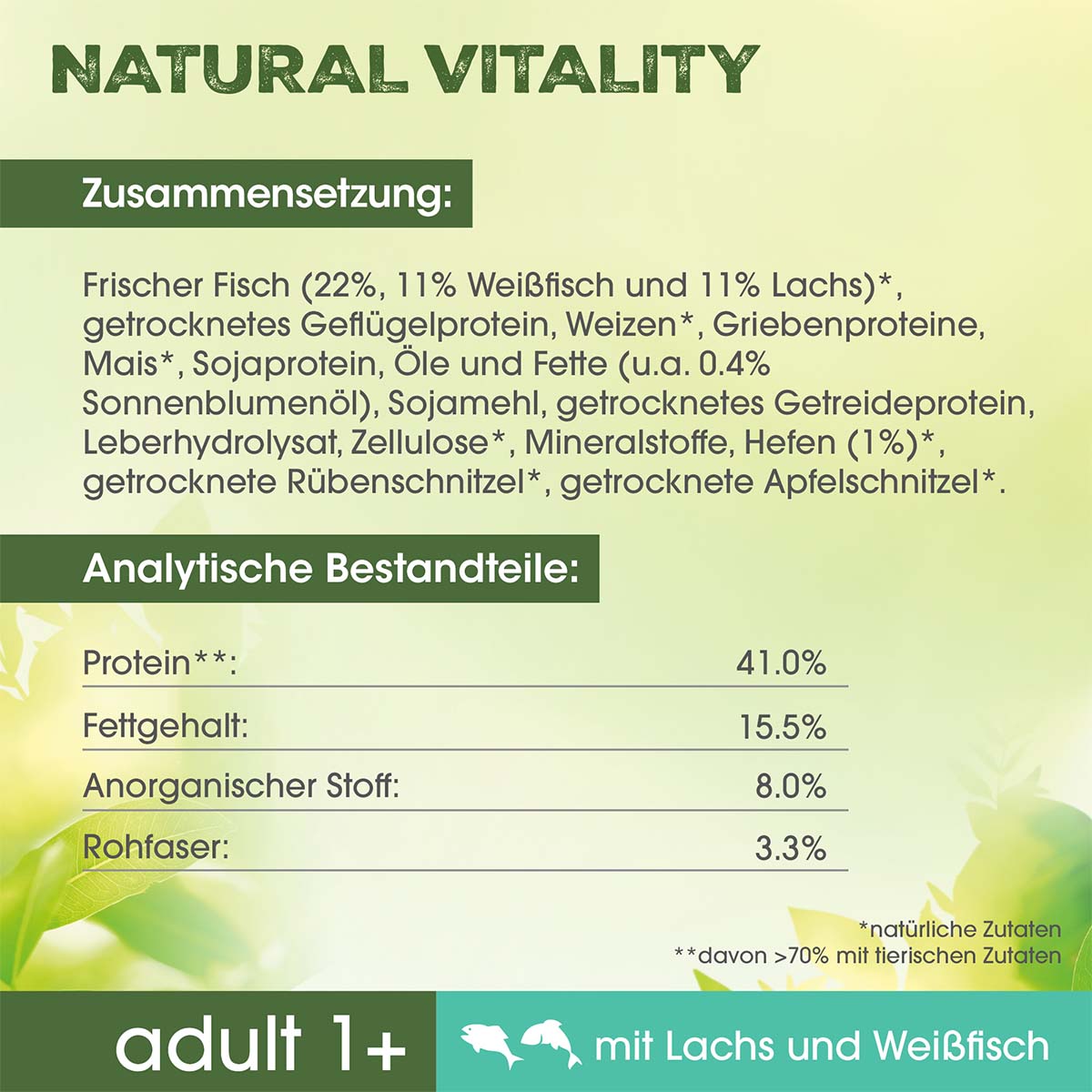 PERFECT FIT Katze Natural Vitality Adult 1+ mit Lachs und Weißfisch