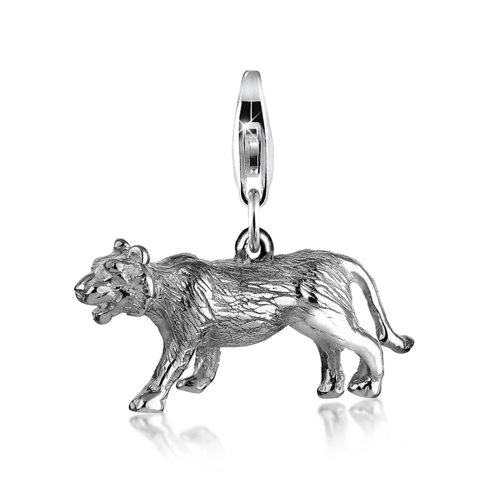 Nenalina Nenalina Amulette Anhänger Tiger Tier Bead 925 Sterling Silber Pendentif
