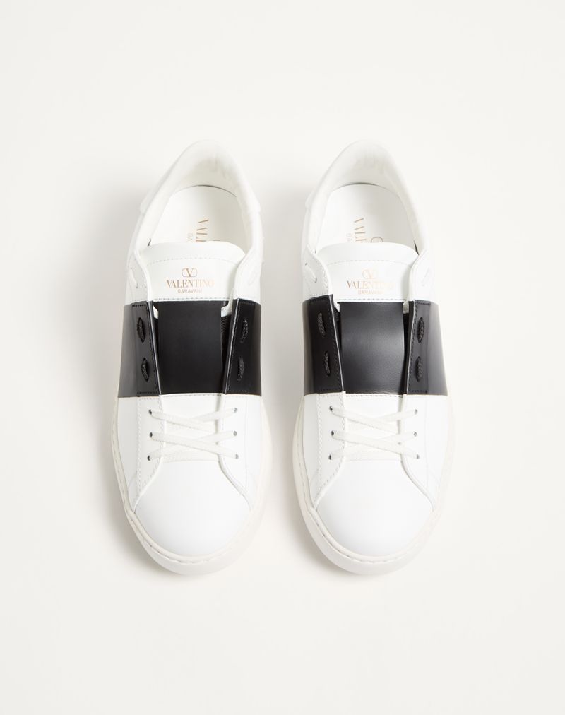 Baskets ouvertes en cuir de veau