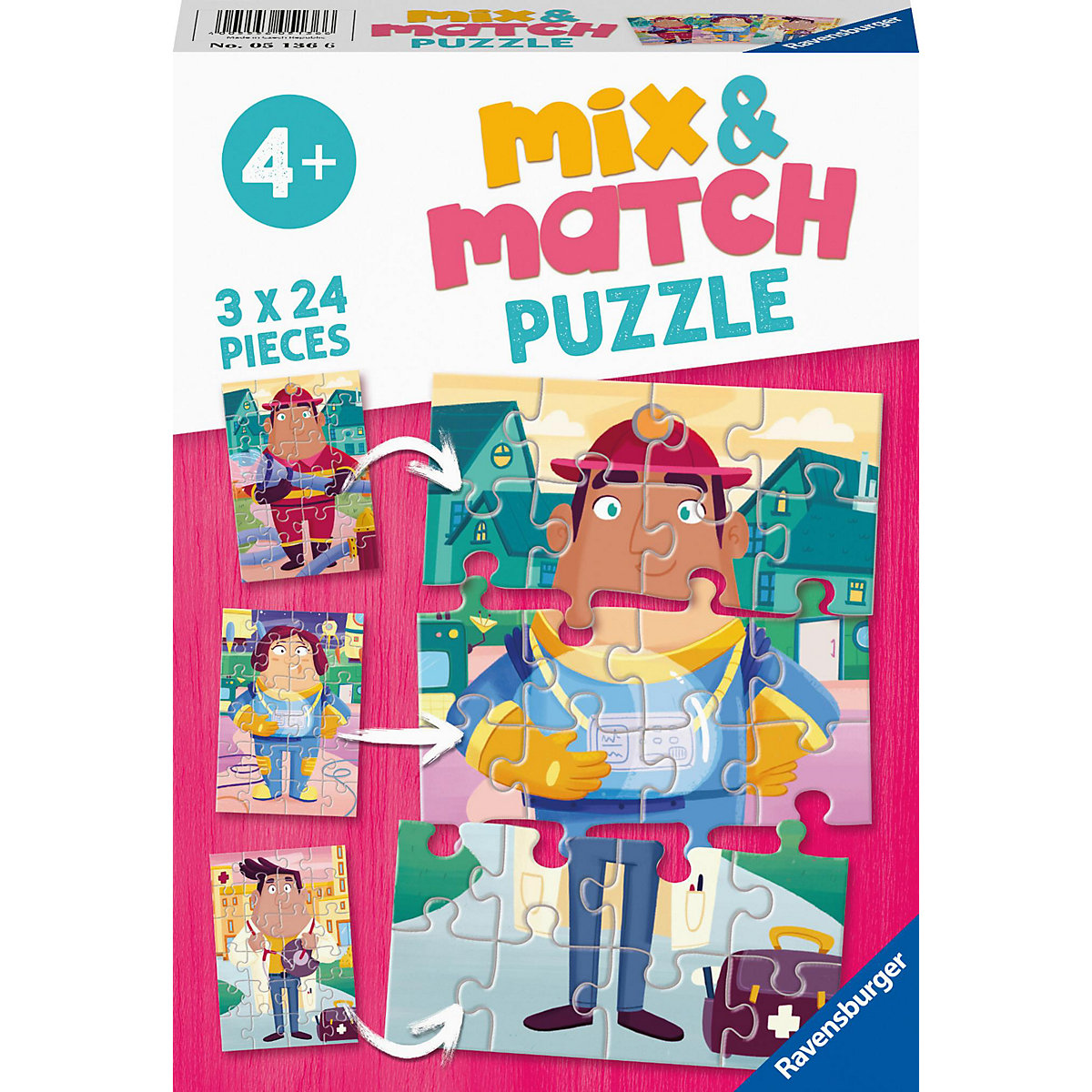 Puzzle 3x24 Teile - Meine liebsten Berufe
