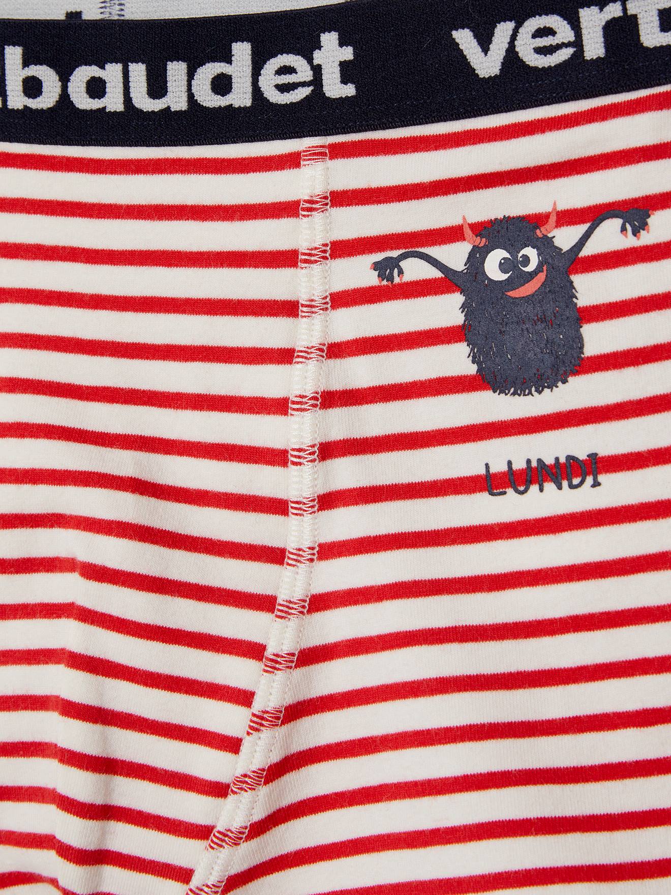 Vertbaudet 7er-Pack Jungen Boxershorts, Monster Oeko-Tex - pack dunkelgrün/gelb gestreift