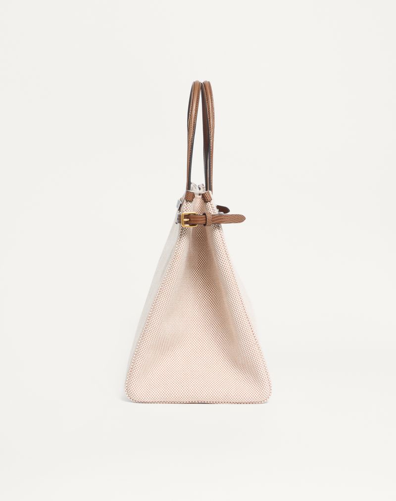 Bolsa de compras média em lona Valentino Garavani Antibes