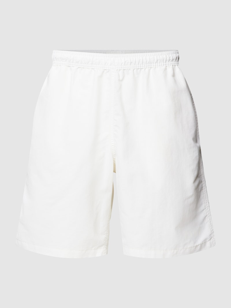 Shorts mit elastischem Bund in weiß